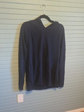 Daily Ritual Navy Knit Hooded Pullover